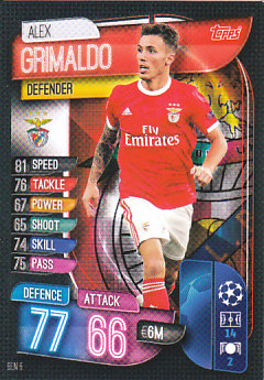 Alex Grimaldo SL Benfica 2019/20 Topps Match Attax CL #BEN6